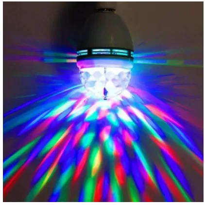 DJ Party light Disco lights ball bulb full color rotating la - image 3