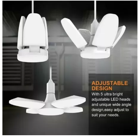 Fan Blade folding Led Bulb Lamp Super Brilliant White - image 2