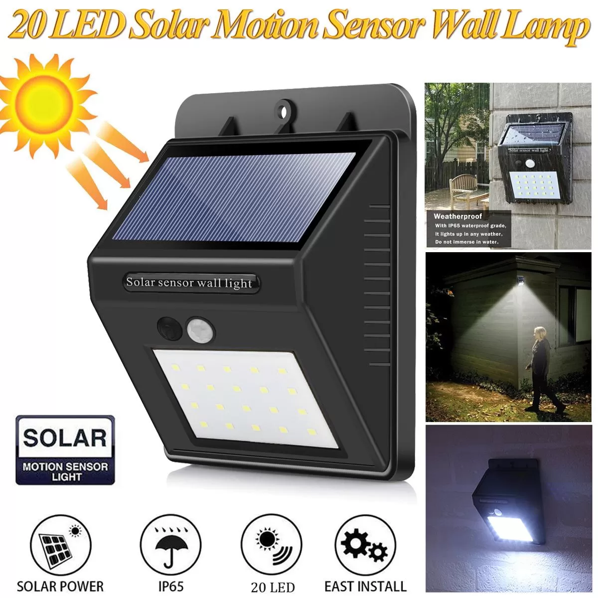 Intelligent LED Waterproof Outdoor Solar Powered