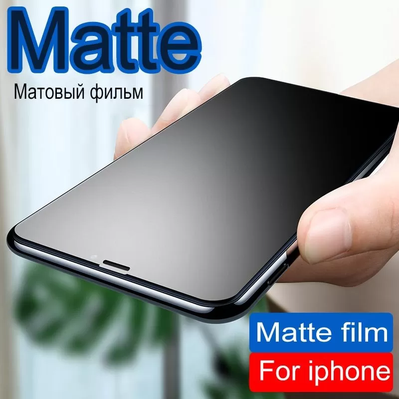 Matte Tempered Glass For iphone 7 plus Shockproof Anti finge - image 5