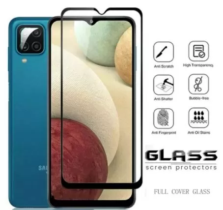 Samsung A12 / M12 Screen Protector Full Glue 9D Tempered Gla