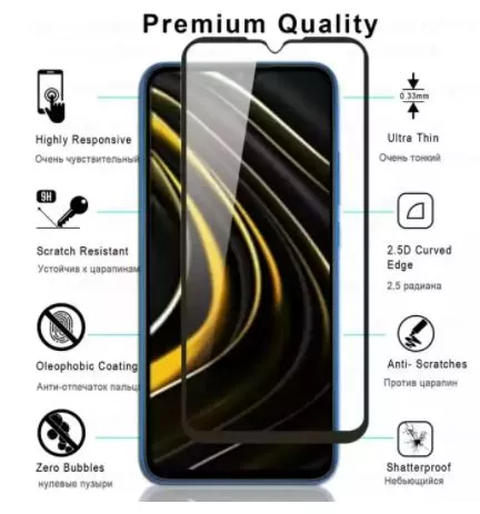 Samsung Galaxy A03s Tempered Glass - Full Glue - Full covera - image 3