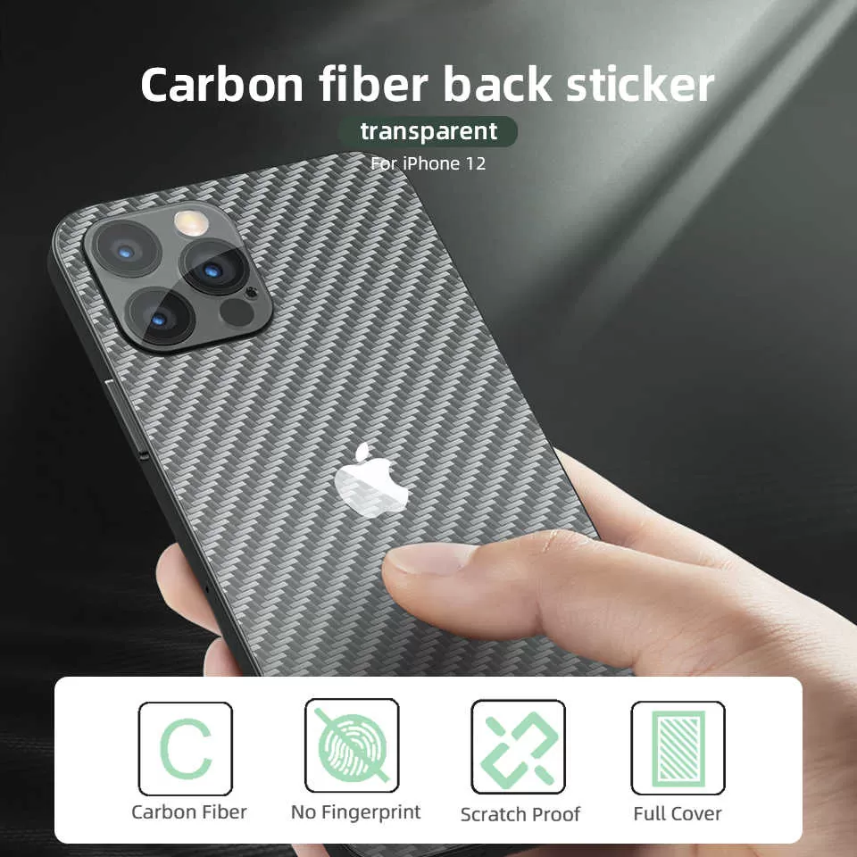Clear Carbon Fiber Transparent Protective Film Back Sticker - image 2