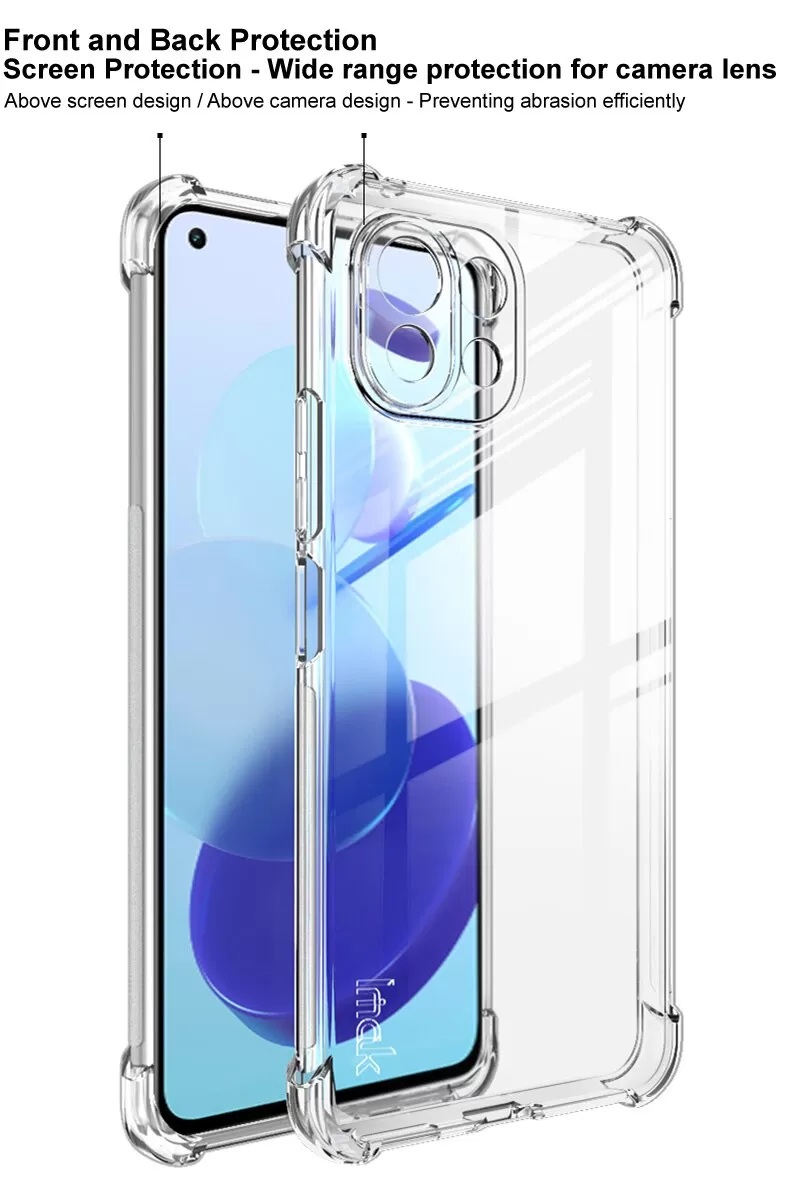 Clear Mi 11 Lite Shockproof Case - Shockproof Transparent Ca
