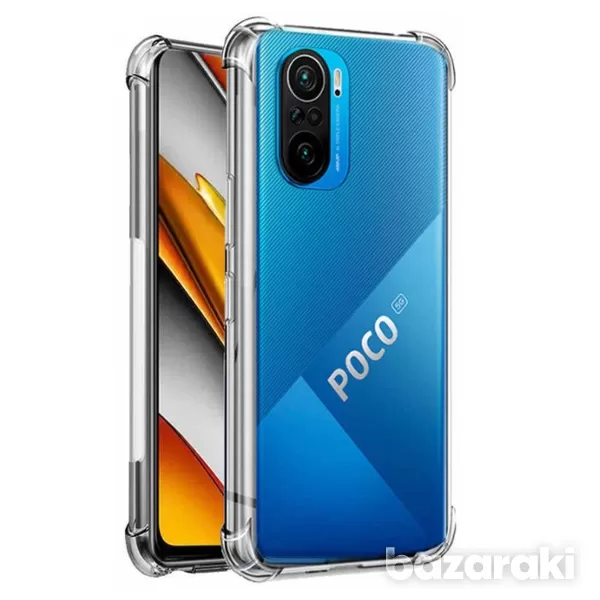 Clear Poco F3 Shockproof Case - Shockproof Transparent Case - image 3