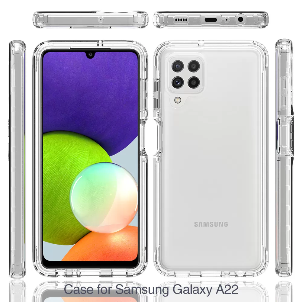 Clear Samsung Galaxy A22 4G Shockproof Case - Camera Protect - image 1
