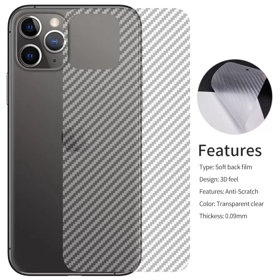 Clear Slim Transparent Carbon Fiber Film For iPhone_ 13 Mobi