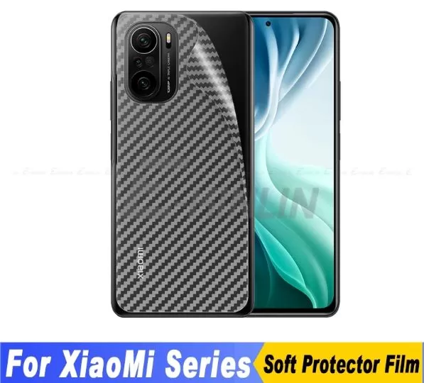 Clear Slim Transparent Carbon Fiber Film For Mi Poco F3 Mobi