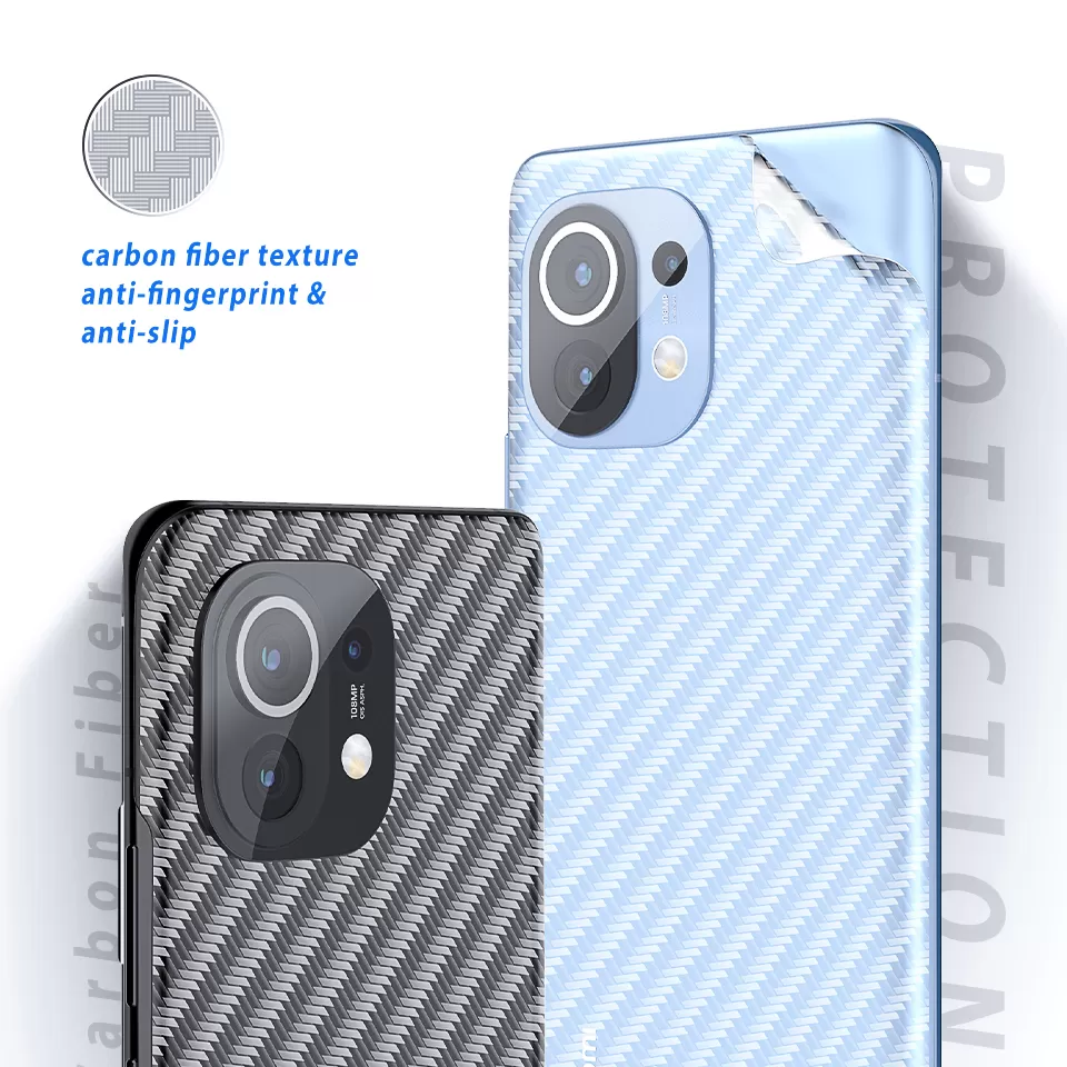 Clear Slim Transparent Carbon Fiber Film For Mi Poco F3 Mobi - image 2