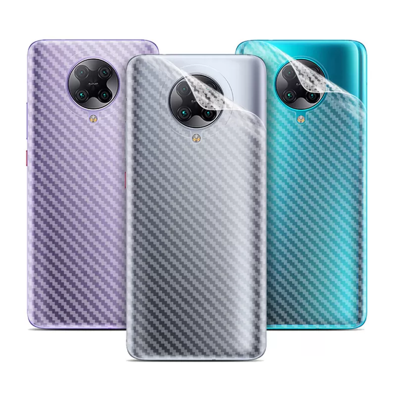 Clear Slim Transparent Carbon Fiber Film For Mi Poco X3 / X3 - image 3