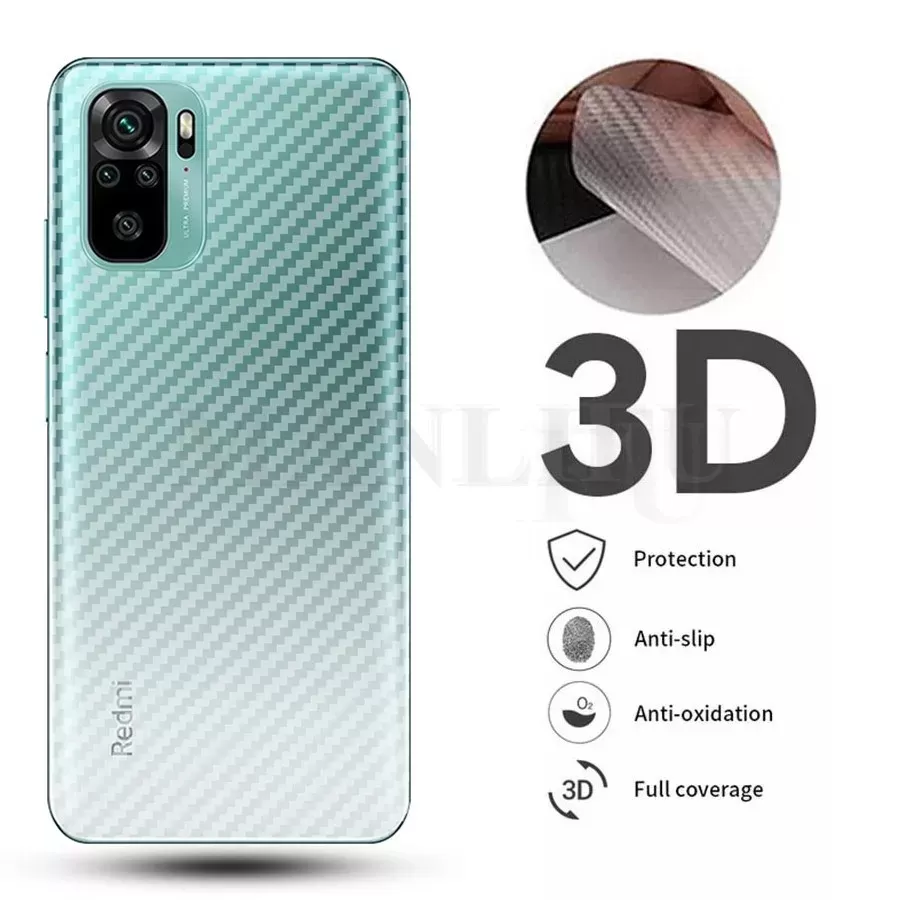 Clear Slim Transparent Carbon Fiber Film For Mi Redmi Note 1 - image 2