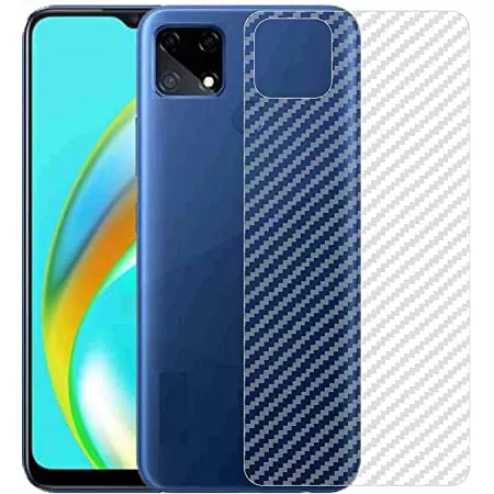 Clear Slim Transparent Carbon Fiber Film For OPPO A15 Mobile - image 2