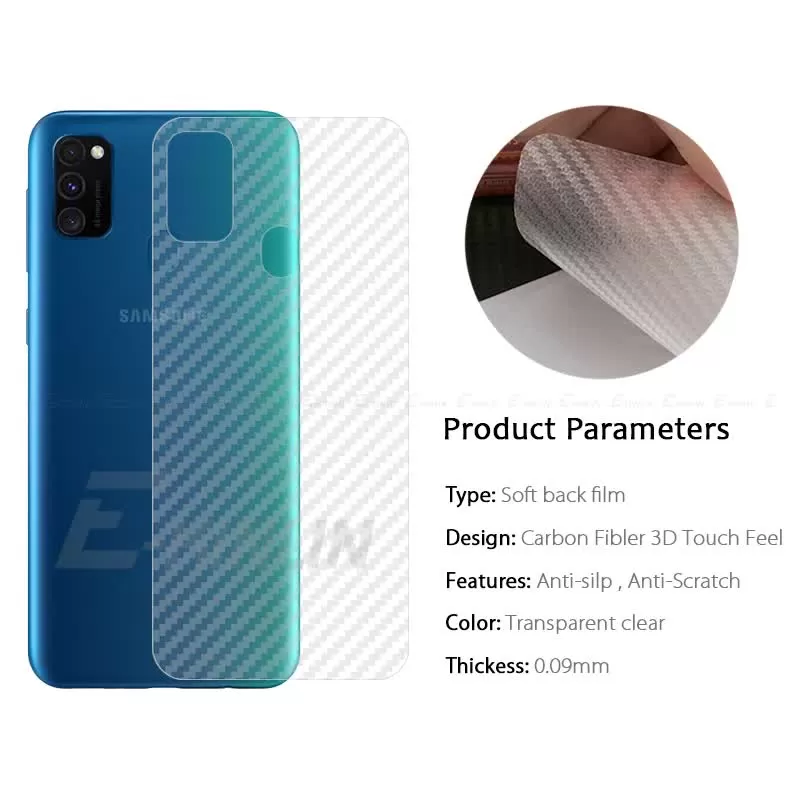 Clear Slim Transparent Carbon Fiber Film For Samsung Galaxy - image 2