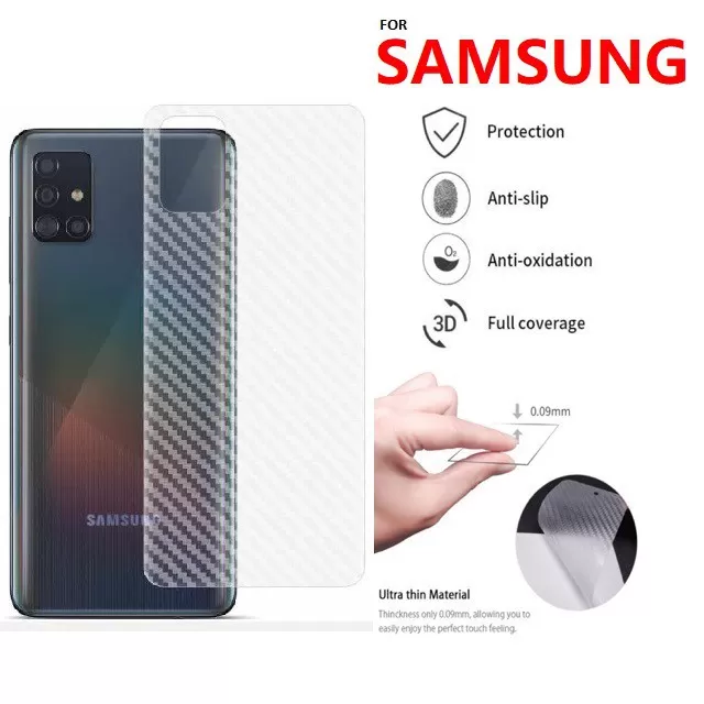 Clear Slim Transparent Carbon Fiber Film For Samsung Galaxy - image 1