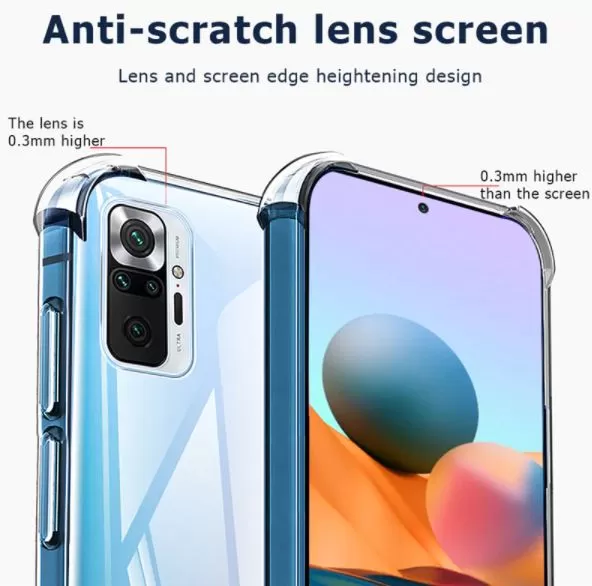 Clear Xiaomi Redmi 10 Shockproof Case - Transparent Shockpro - image 3