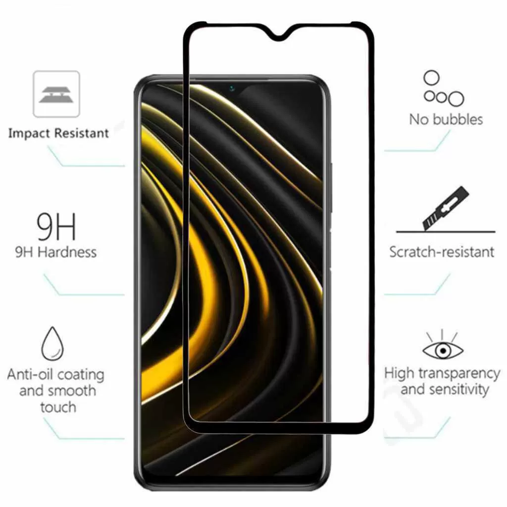 Genuine Poco M3 Branded High Quality Screen Protector Full G - image 2