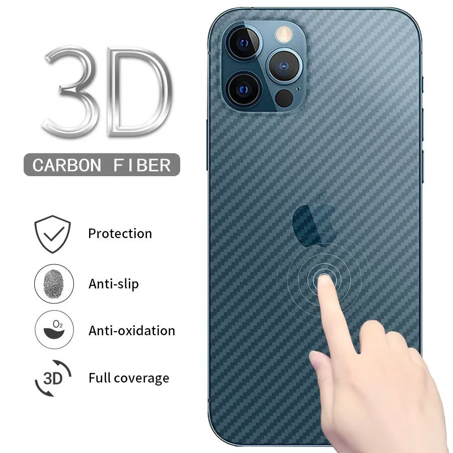 IPHONE 14 Clear Slim Transparent Carbon Fiber Film For i Pho