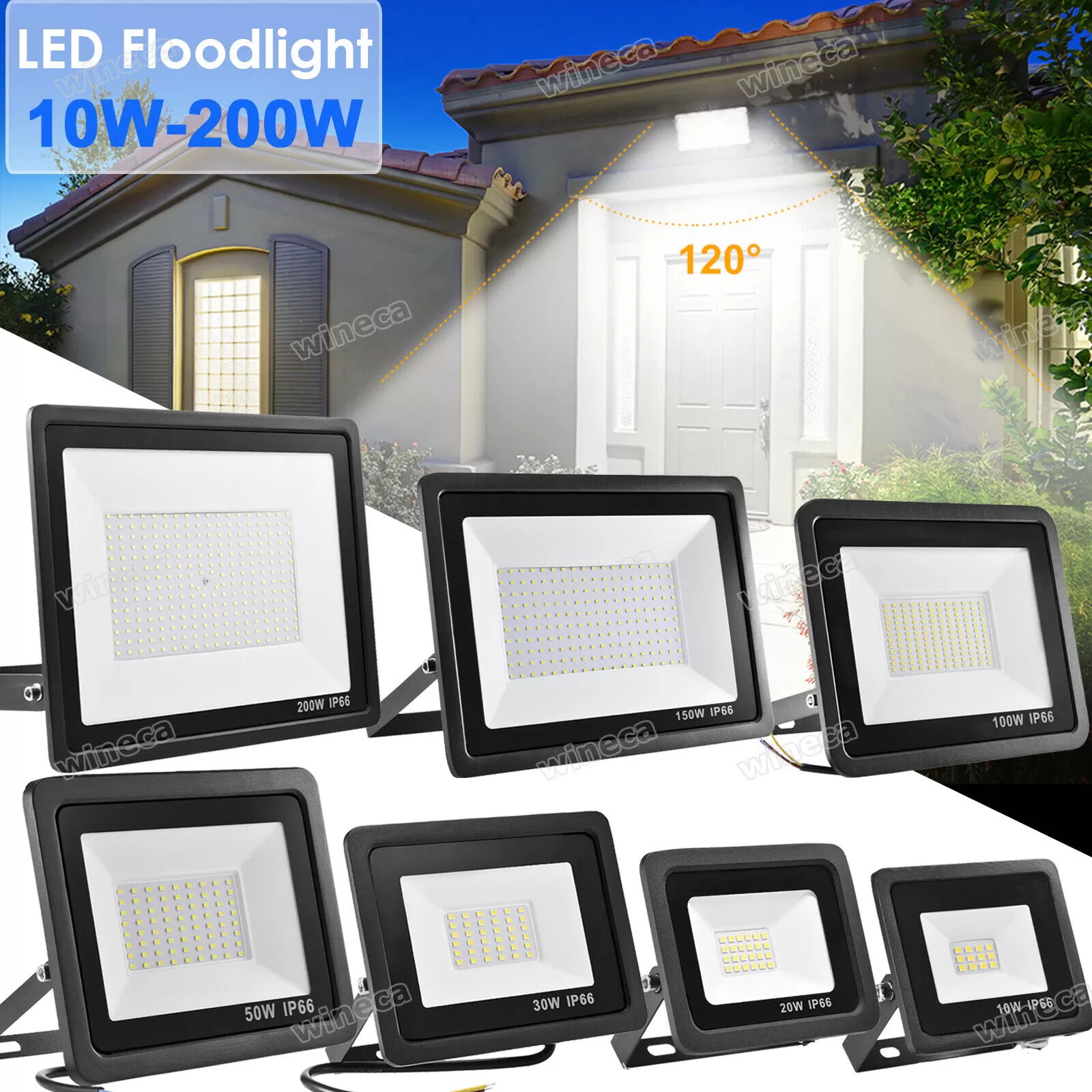 LED Flood Lights New Design Water Proof IP66 Rating FlashLight SMD 50W White - image 2