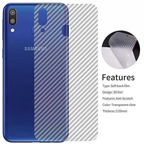 M01 Clear Slim Transparent Carbon Fiber Film For Samsung Gal - image 2