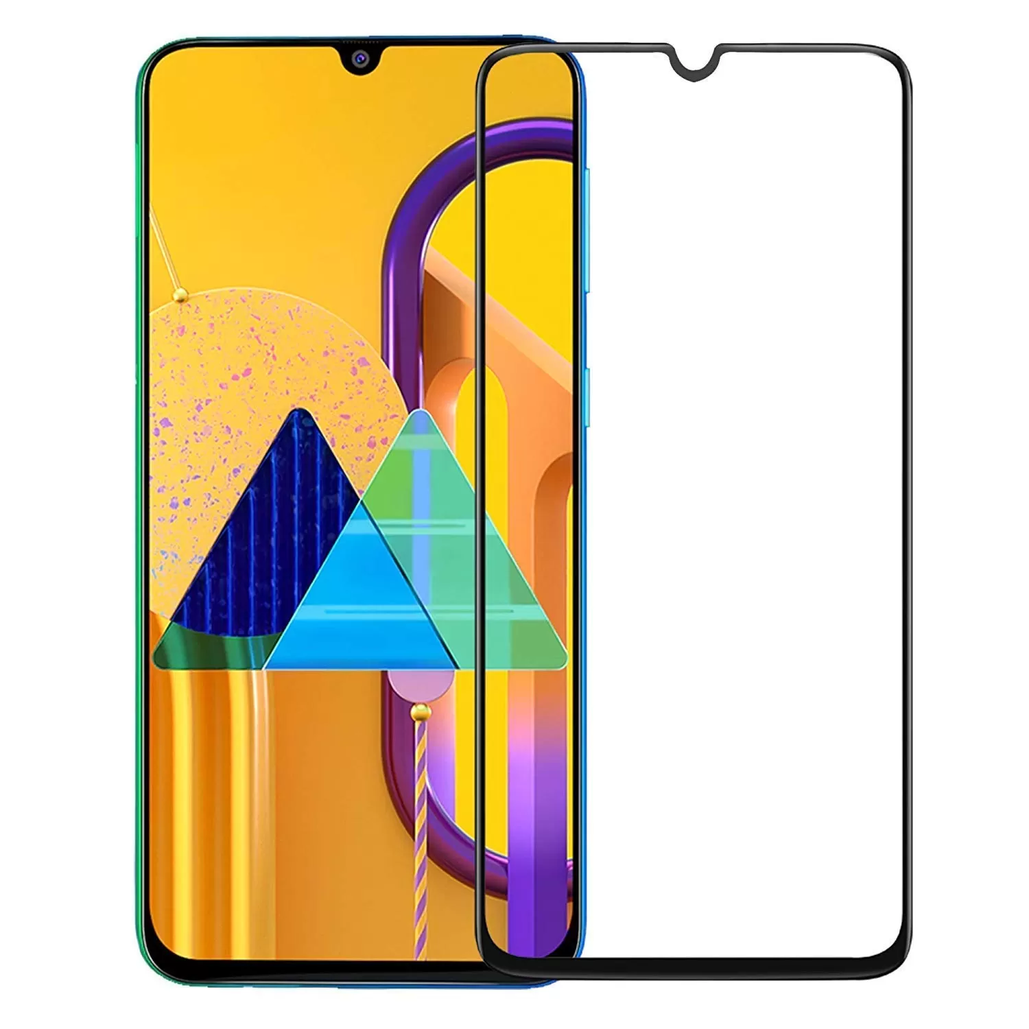 Nokia 7.2 Full Glue Tempered Glass Screen Protector - Black - image 3