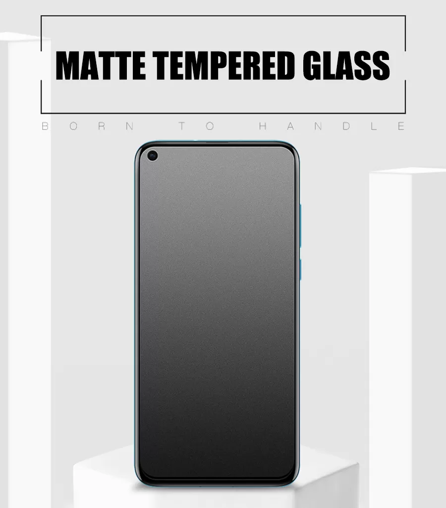 OPPO A5s Stylish Full Cover Matte Texture Tempered Glass non - image 3