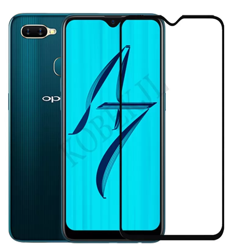 OPPO A7 Tempered Glass Screen Protectors Protective Guard HD - image 1