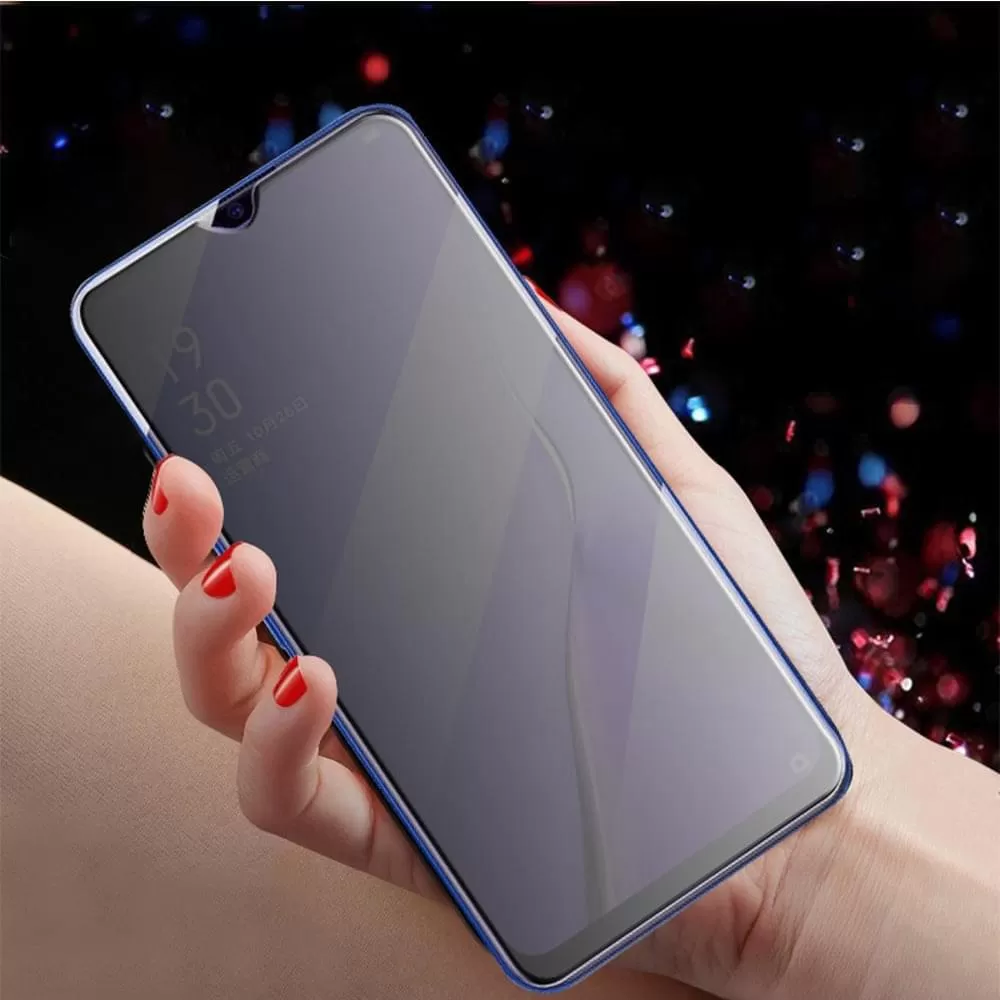 OPPO F15 Stylish Full Cover Matte Texture Tempered Glass non