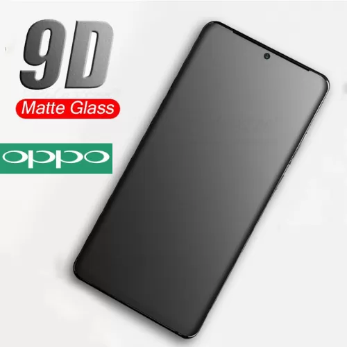 OPPO F19 Stylish Full Cover Matte Texture Tempered Glass non