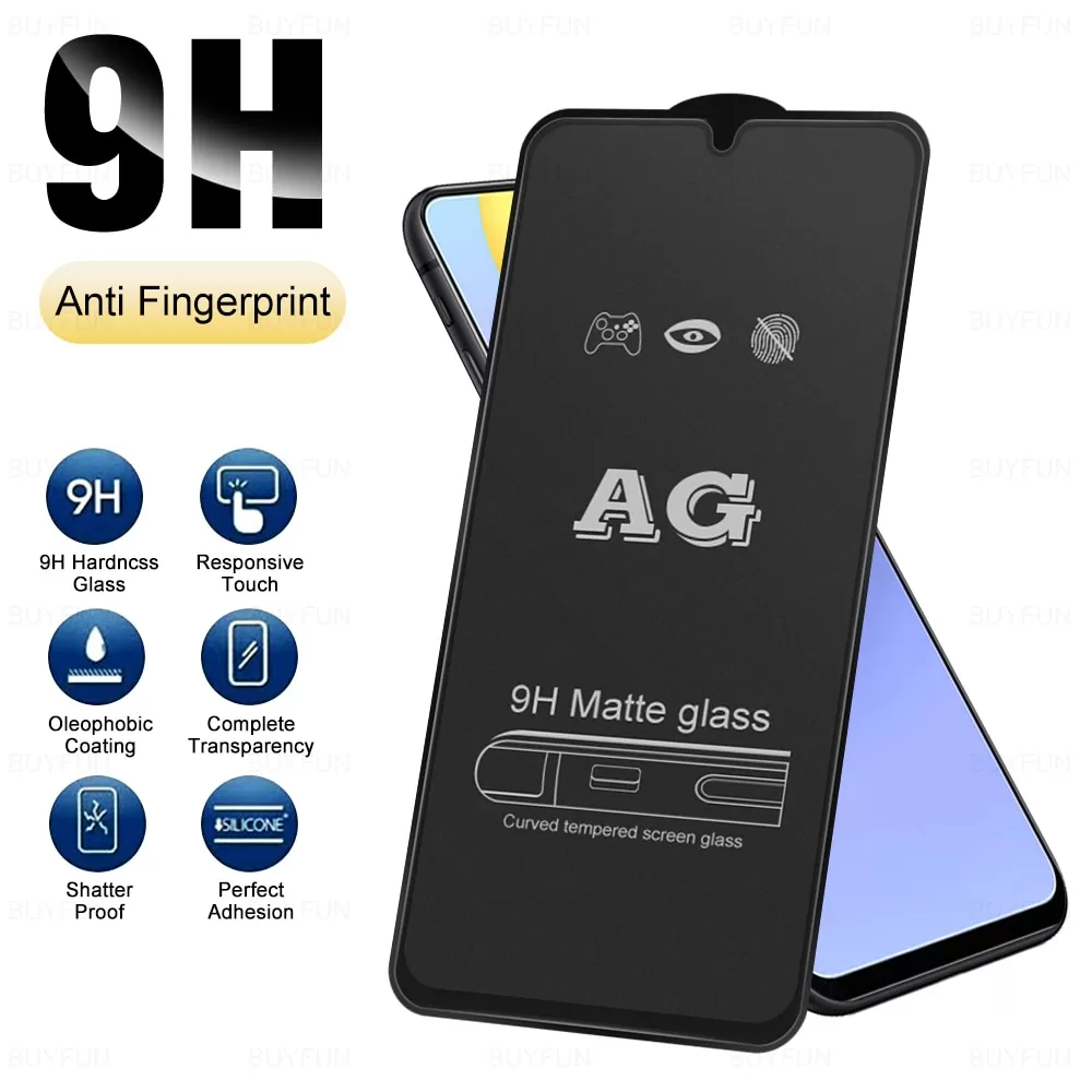 Samsung Galaxy M10 Stylish Full Cover Matte Texture Tempered