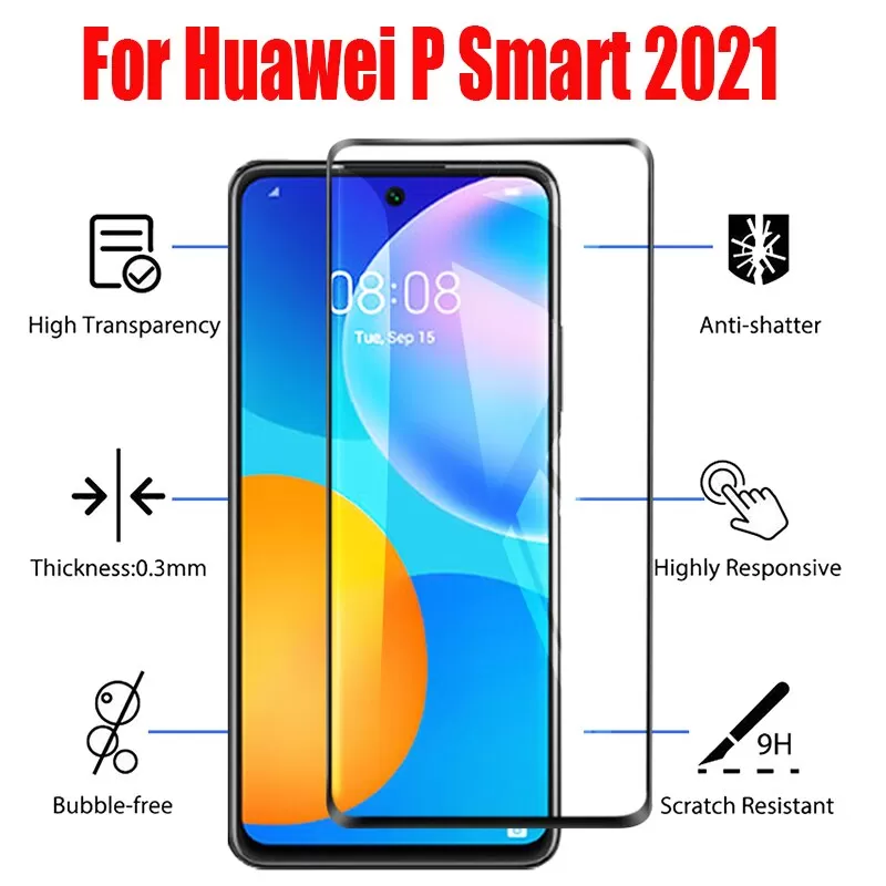 Screen Protector for Huawei P Smart 2021 Full Glue 9D Temper