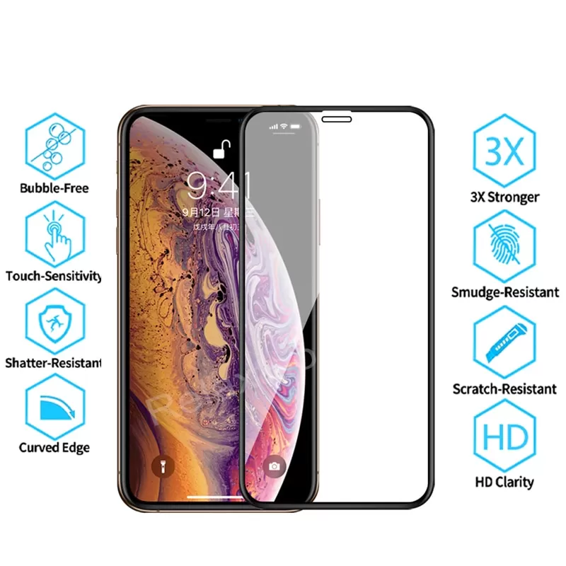 Screen Protector for iPhone 11 Full Glue 9D Tempered Glass f - image 2