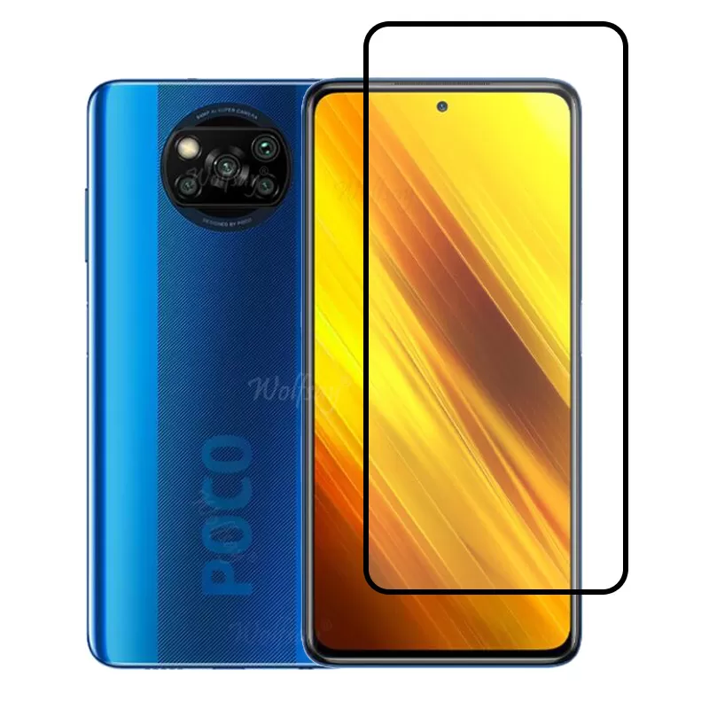 Screen Protector for Poco X3 Full Glue 9D Tempered Glass for