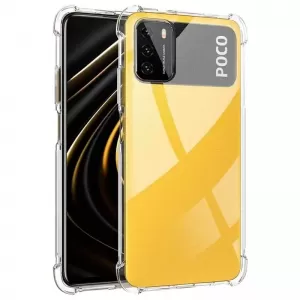 Clear Poco M3 Shockproof Case - Shockproof Transparent Case
