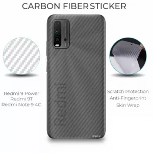Clear Slim Transparent Carbon Fiber Film For Mi Redmi 9T Mob