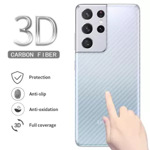 Clear Slim Transparent Carbon Fiber Film For Samsung Galaxy