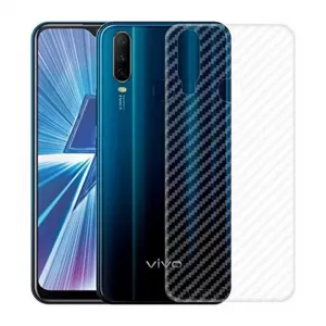 Clear Slim Transparent Carbon Fiber Film For Vivo Y12 Mobile