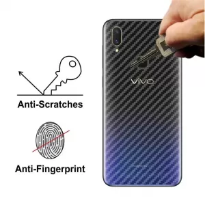 Clear Slim Transparent Carbon Fiber Film For Vivo Y1s Mobile