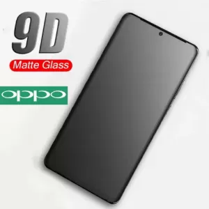 OPPO F19 Stylish Full Cover Matte Texture Tempered Glass non