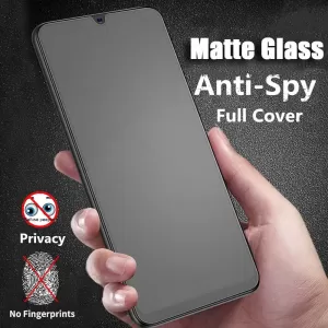 Vivo Y12 Stylish Full Cover Matte Texture Tempered Glass non