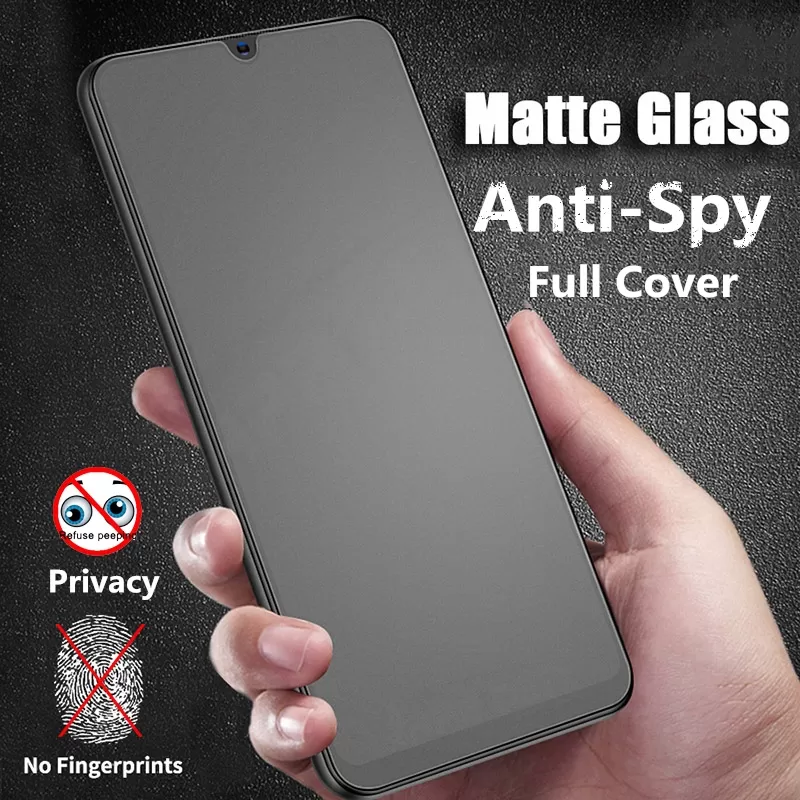 Vivo Y15 Stylish Full Cover Matte Texture Tempered Glass non - image 1