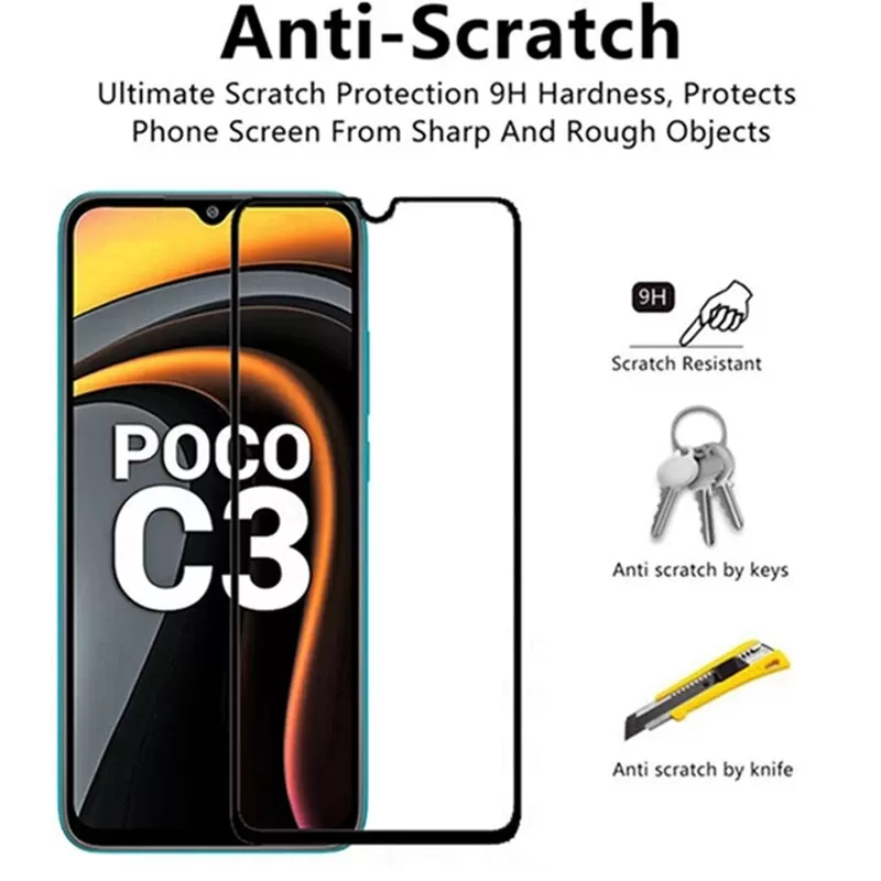 Xiaomi Mi Poco C3 Tempered Glass Screen Protectors Protectiv