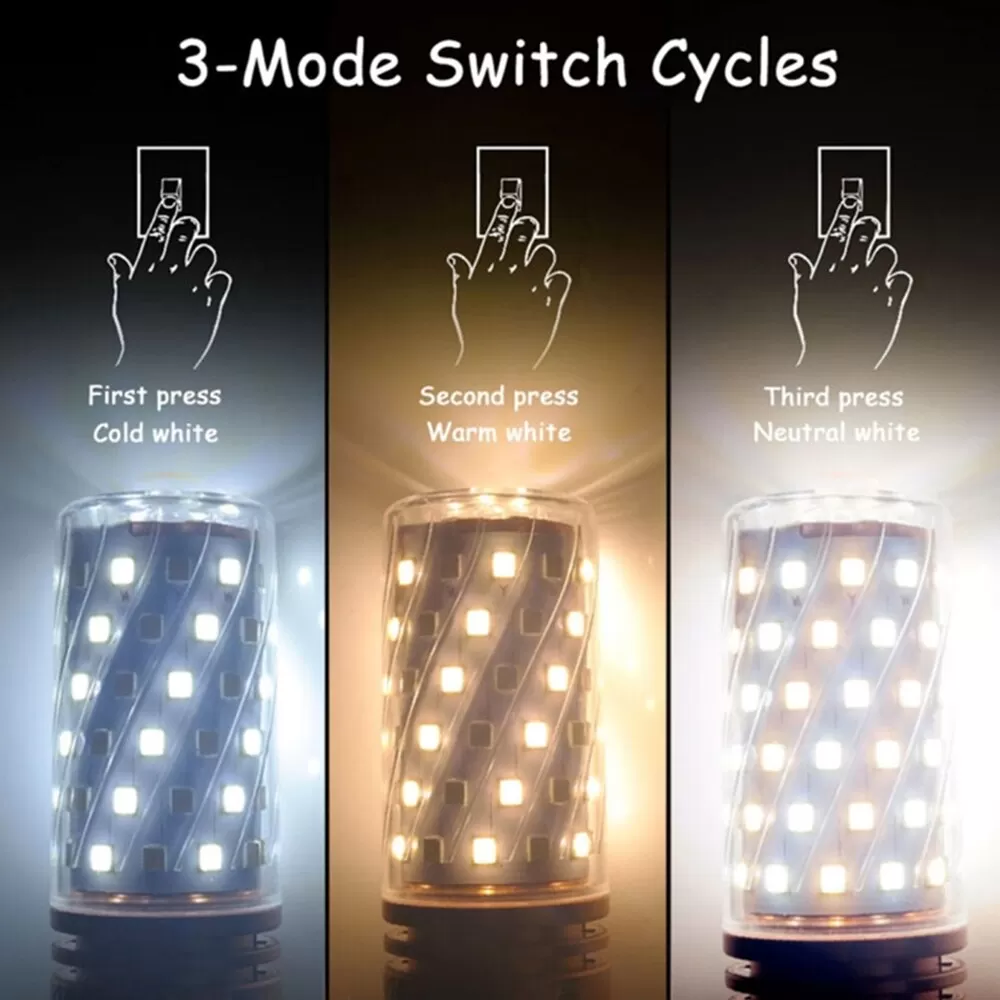 12W 12W / 16W E27 Bi Color Candle Light Corn Bullb For Decor - image 2