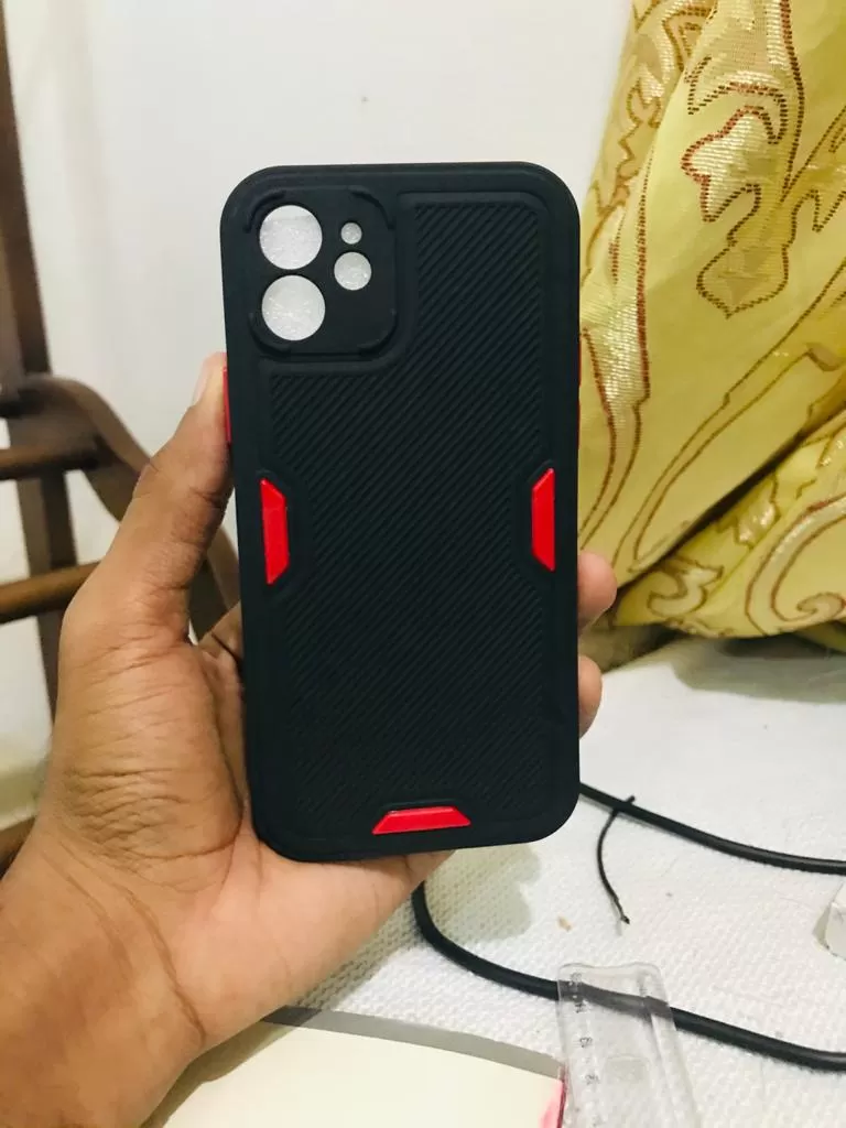 Black iphonee 12 Camera protector Gingle New series Back cov - image 2
