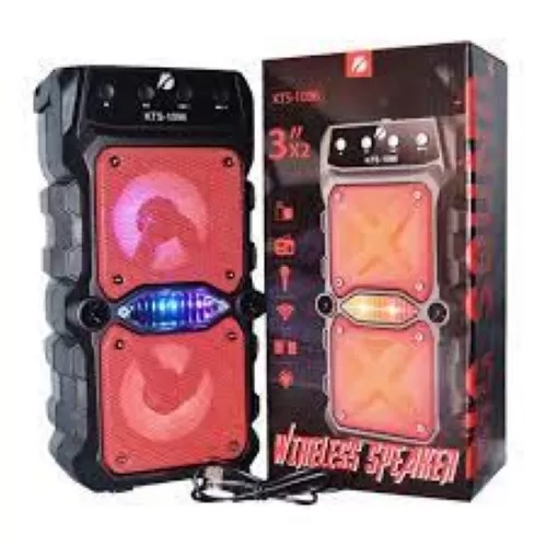 Black KTS-1096 Portable Bluetooth Wireless Speaker - image 3