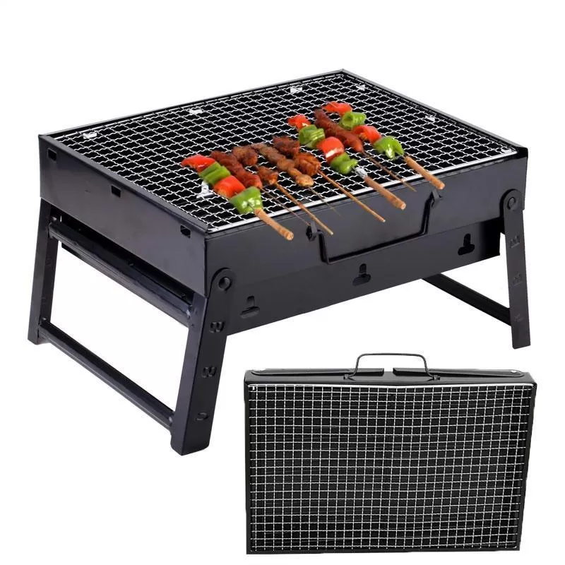 Black Portable BBQ Machine Outdoor BBQ Grill