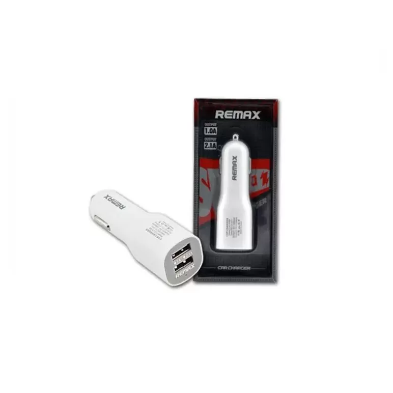 Black Remax Car Charger For Mobile Phone Tablets 2 USB ports - image 3