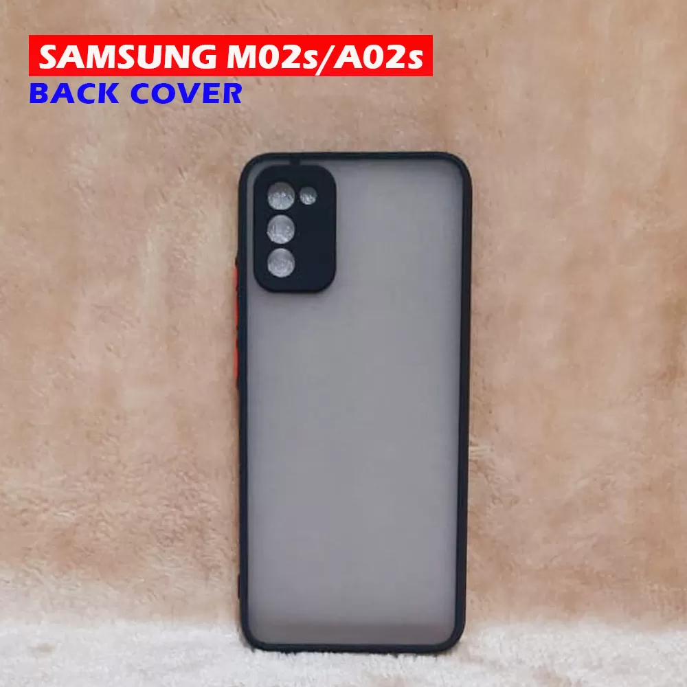 Black Samsung Galaxy M02s Camera protector Gingle Anti-Knock