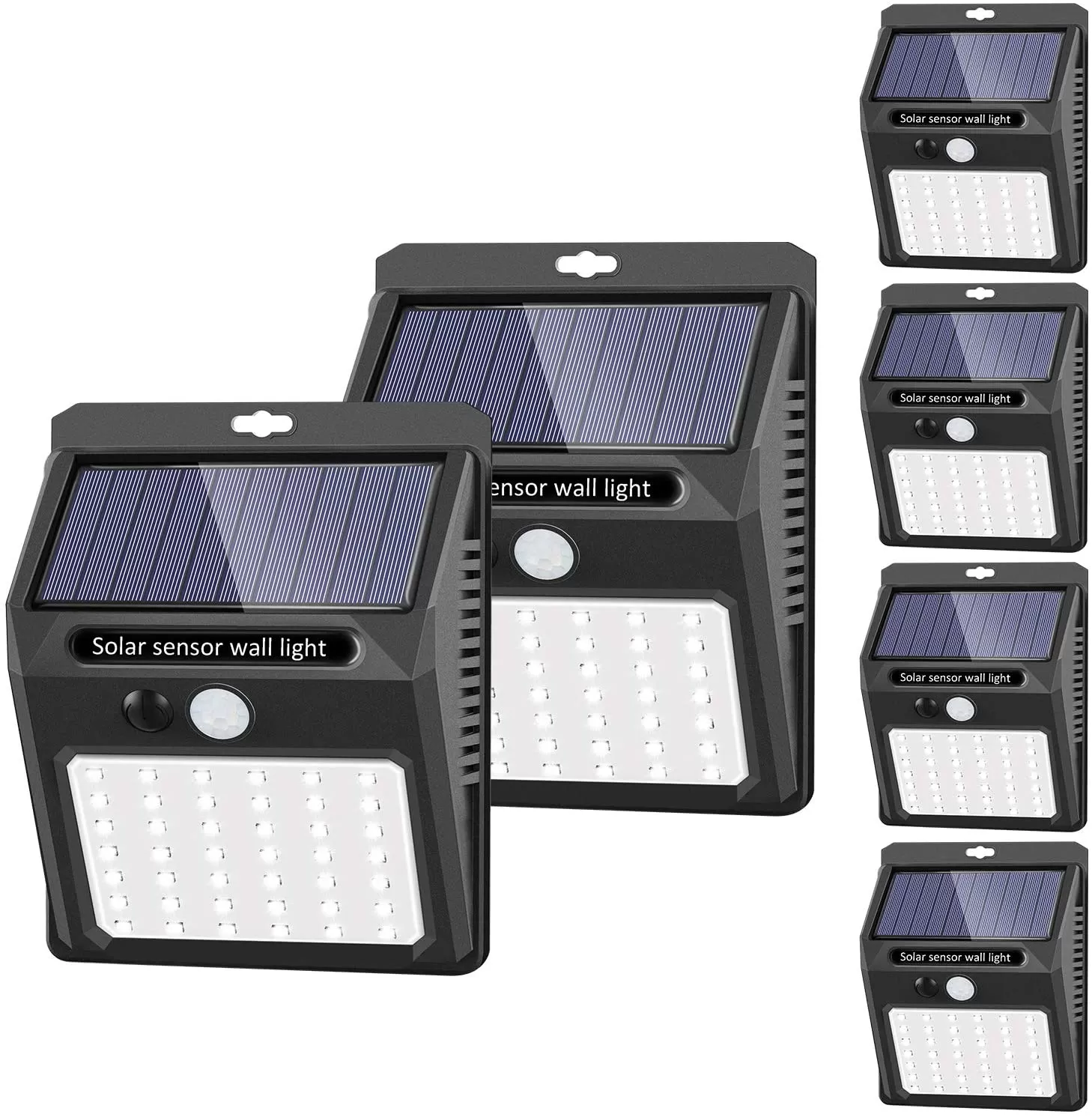 Black Solar Motion Sensor Outdoor LED Light - image 2