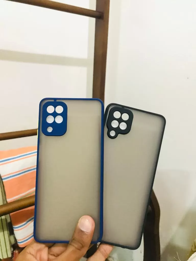 Blue Samsung Galaxy A12/ M12 Camera Protect Gingle Back Cove