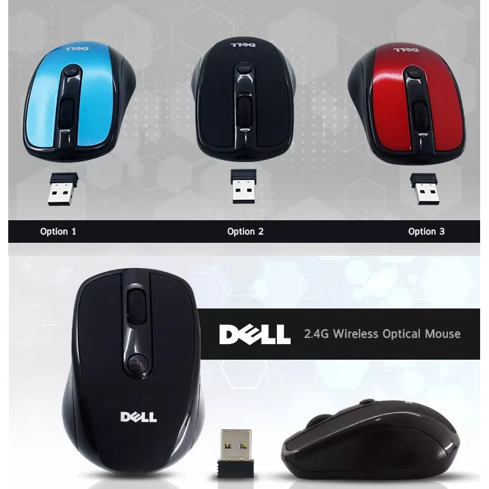 DELL 2.4G Wireless Optical Mouse up to  10m Range With Free - image 2